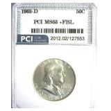 1962-D Franklin MS65+ FBL LISTS $700