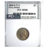 1913-S T2 Nickel MS66 Full Strike LISTS $7250