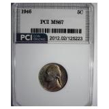 1946 Nickel MS67 LISTS $750