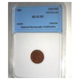 1840 Centime NNC MS64 BR Switzerland