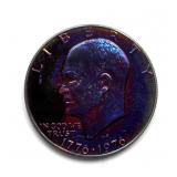 1976-S Silver T1 Ike PR DCAM Beautiful Color