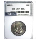 1951-S Franklin MS67 FBL LISTS $7000