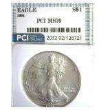 1994 Silver Eagle MS70 LISTS $9000