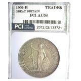 1909-B Trade $ PCI AU58 Great Britain