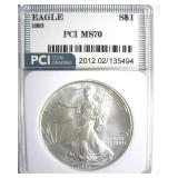 1993 Silver Eagle MS70 LISTS $3400