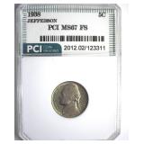 1938 Jefferson Nickel MS67 FS LISTS $450