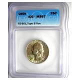 1959 Type B Rev Quarter ICG MS67