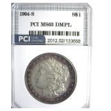 1904-S Morgan MS63 DMPL LISTS $4500 IN 63PL