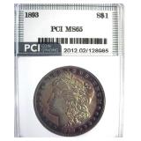 1893 Morgan MS65 LISTS $6500