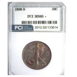 1920-S Walking Liberty MS65+ LISTS $27500