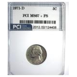 1971-D Nickel MS67+ FS LISTS $450 IN 67 FS