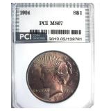 1924 Peace MS67 LISTS $8500
