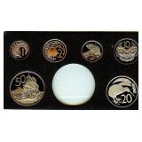 1983 1C-50C Partial Proof Set New Zealand 6 Coins