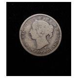 1876 Newfoundland 5 Cents .925 Silver