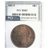 1881-S Morgan MS67 LISTS $1050