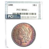 1898 Morgan PCI MS65+ Golden Purple