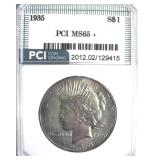 1935 Peace MS65+ LISTS $1100