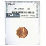 1954-S Cent MS67+ RD LISTS $650