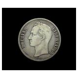 1836 5 Bolivares Venezuela