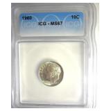 1960 Dime ICG MS67