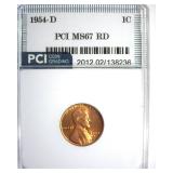 1954-D Cent MS67 RD LISTS $475