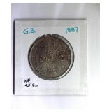 1887 Florin XF Great Britain