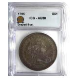1795 Draped Bust S$1 ICG AU50 LISTS $20000