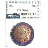 1897 Morgan PCI MS65 Amazing Color
