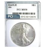 1994 Silver Eagle MS70 LISTS $9000