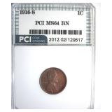 1916-S Cent MS64 BN LISTS $325