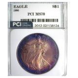 1996 Silver Eagle MS70 LISTS $3250