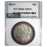 1901-S Morgan MS65 DMPL LISTS $37500