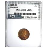 1917-D Cent MS67+ RB Rainbow LIST $3250 IN 66
