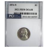 1974-S Nickel PR70 DCAM LISTS $2,600