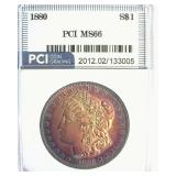 1880 Morgan MS66 LISTS $2000