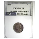 1951 Nickel MS67 FS LISTS $7500