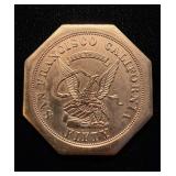 1852 $50 Oct. Restrike Copper