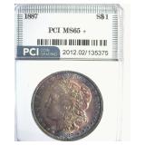 1887 Morgan PCI MS65+ Colorful