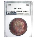 1881 Morgan MS67 LISTS $17500