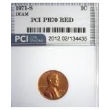 1971-S Cent PR70 DCAM RD LISTS $1800 IN 69