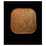 1943 Malaya 1 Cent UNC