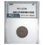 1881 Nickel AU58 LISTS $1200