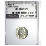 1943-S Nickel MS67 FS PL LISTS $350 IN 67 FS