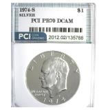 1974-S Silver Ike PR70 DCAM LISTS $550