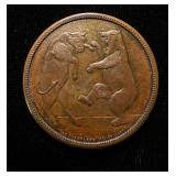 1910 CE Garber Bull/Bear Political UNC Token...