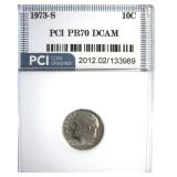 1973-S Dime PR70 DCAM LISTS $1050