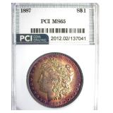 1887 Morgan PCI MS65 Fantastic Color