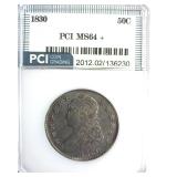 1830 50 Cents MS64+ LISTS $5500