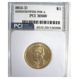 2015-D Pos A $1 Eisenhower PCI MS69