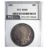1881 Morgan MS65 LISTS $450